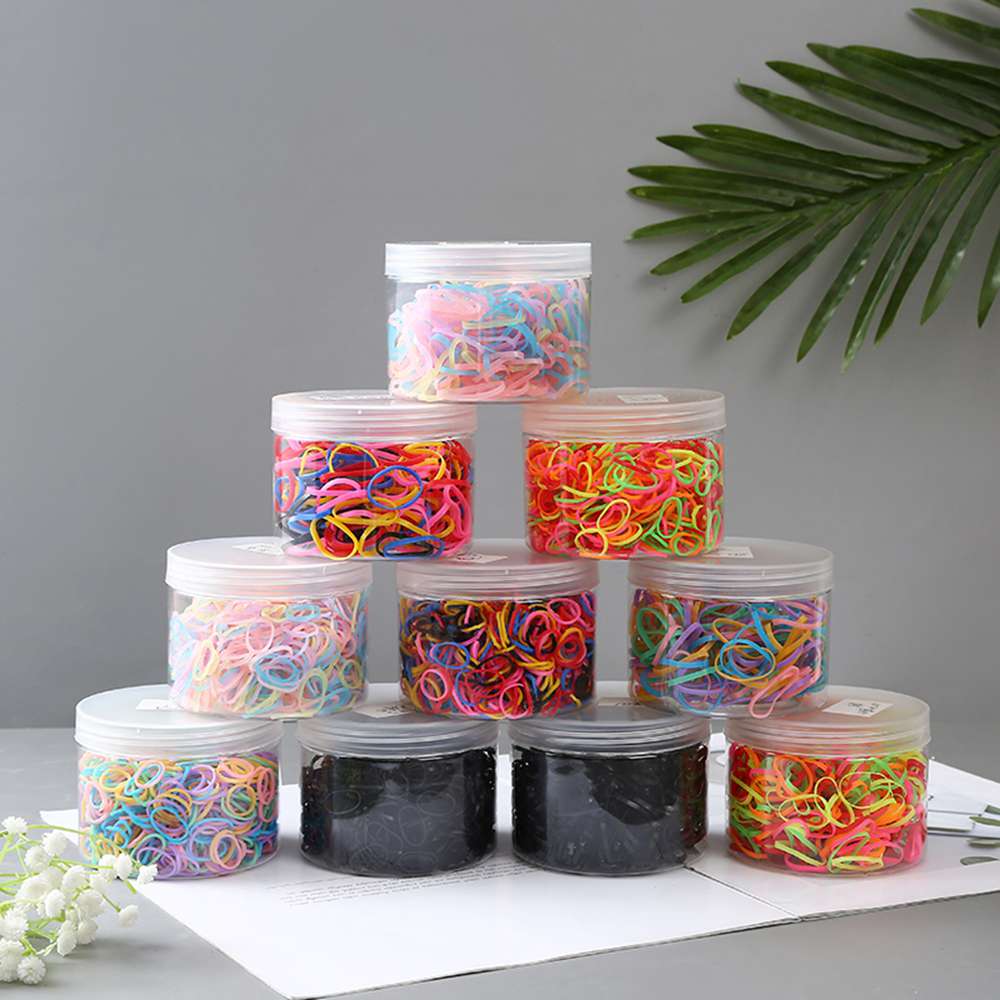 TPU Elastic Band Children's Hair Tie Rubber Band Canned